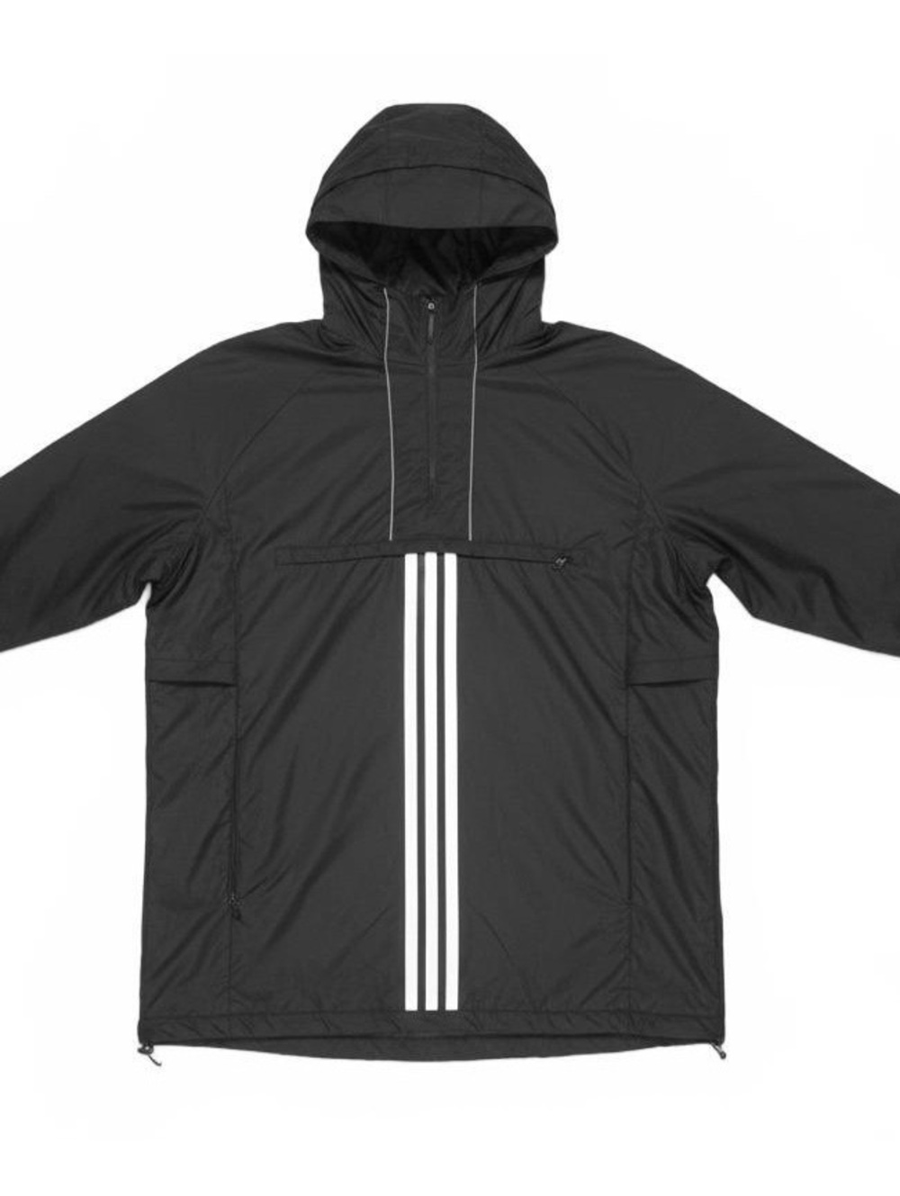Adidas Men Windbreaker Black Hooded XL Lightweight Athletic Jacket